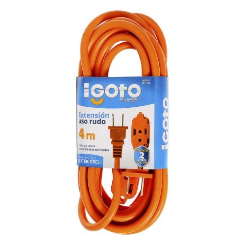 [ER13-4NA] Extensión Uso Rudo De 4 m, 16 AWG, Naranja, Igoto [ER13-4NA]