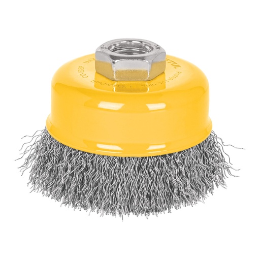 [28262] Carda Copa 3", Alambre Ondulado Fino, Rosca Estandar 5/8 - 11, 12,500 RPM, Pretul [28262]