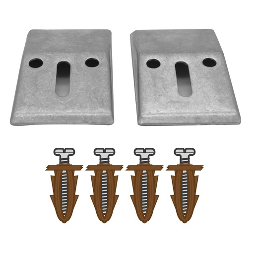 [9745] Soportes Para Lavabo, Par, Con Taquetes y Pijas, Fama [9745]