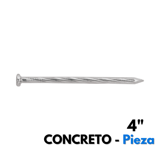 [CG4PP] Clavo Galvanizado Para Concreto 4", Por Pieza [CG4PP]