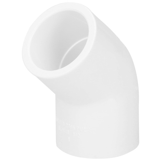 [CO1245PVCH] Codo 1/2" (13 mm) x 45° De PVC Hidráulico [CO1245PVCH]