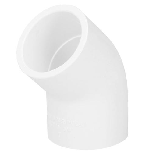 [CO145PVCH] Codo 1" (25 mm) x 45° De PVC Hidráulico [CO145PVCH]