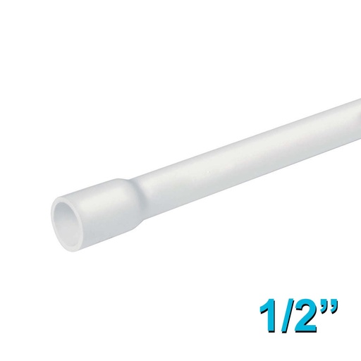 [TU12PVCHPM] Tubo 1/2" (13 mm) De PVC Hidráulico, Por Metro [TU12PVCHPM]