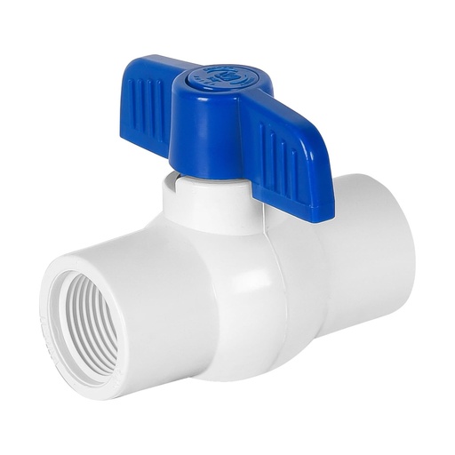 [VAESRO34PVC] Válvula De Esfera Roscable 3/4" (19 mm) De PVC Hidráulico [VAESRO34PVC]
