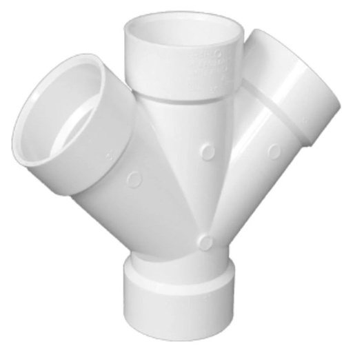 [YES110D] Yee Doble 4" (110 mm), PVC Sanitario [YES110D]