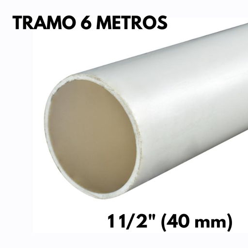 [SNEL04006] Tubo PVC Sanitario 1 1/2" (40 mm) Tramo 6 Metros [SNEL04006]