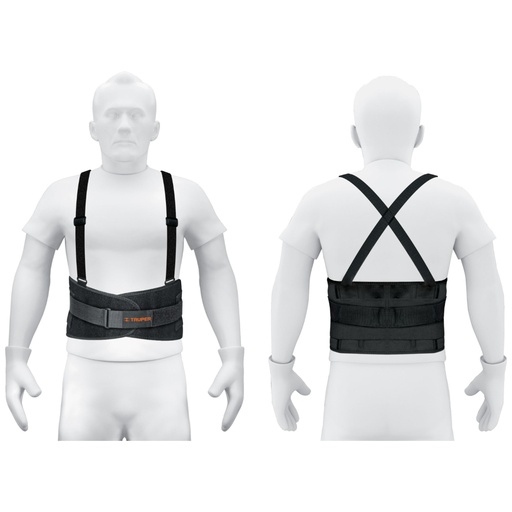 [14216] Faja Lumbar Con Tercer Cinturón, Talla Mediana, Truper [14216]
