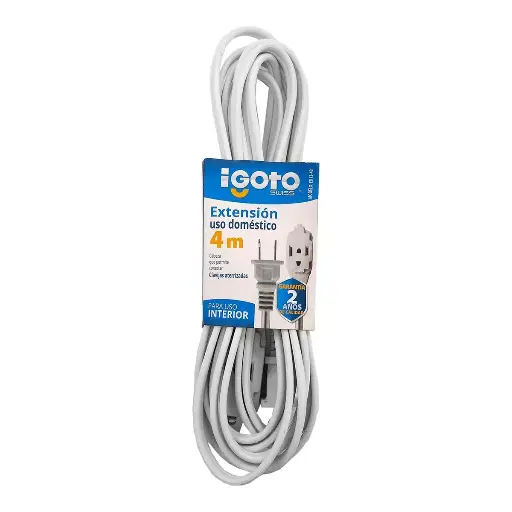 [ED13-4B] Extensión Eléctrica Doméstica De 4 m, Blanca, Igoto [ED13-4B]