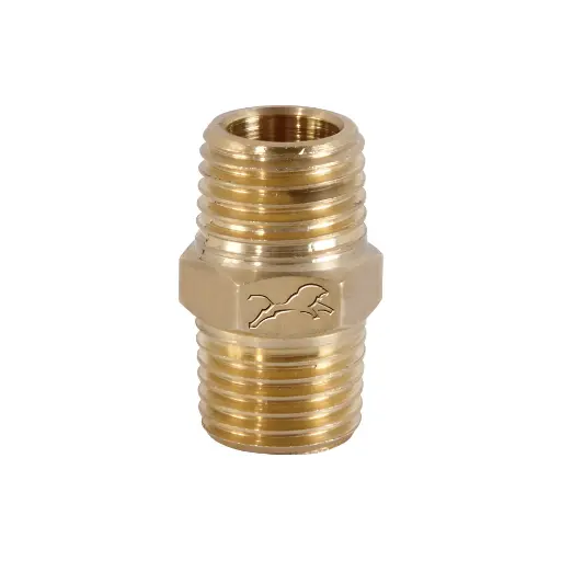 [L2126] Niple Cuerda 1/4" NPT, Latón, Lion Tools [L2126]