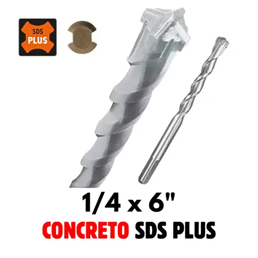 [100455] Broca SDS Plus Para Concreto 1/4 x 6", Aksi [100455]