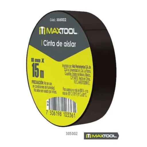 [305002] Cinta Aislar Negra De 18 m, Maxtool [305002]