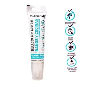 [50072] Sellador Blanco, Para Baños y Cocinas, 80 g, Walkon [50072]