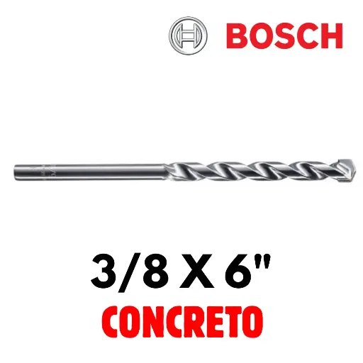 [2608590215] Broca Para Concreto 3/8 x 6", Por Pieza, CYL-1, Bosch [2608590215]