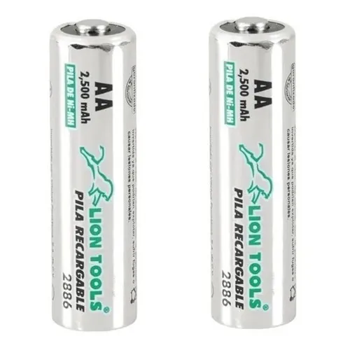 [L2887] Pila Recargable AAA, Alta Duración, 1000 mAh, 2 Piezas, Lion Tools [L2887]