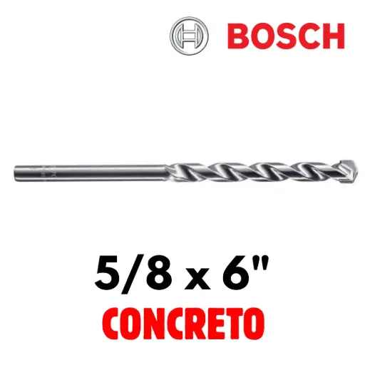 [2608590221] Broca Para Concreto 5/8 x 6", Por Pieza, CYL-1, Bosch [2608590221]